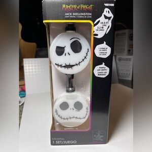 Nightmare Before Christmas Jack Skellington String Lights Gemmy Purple LED NIB